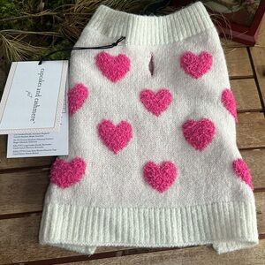 Cupcakes and cashmere Valentine’s Day heart Pet sweater size XS